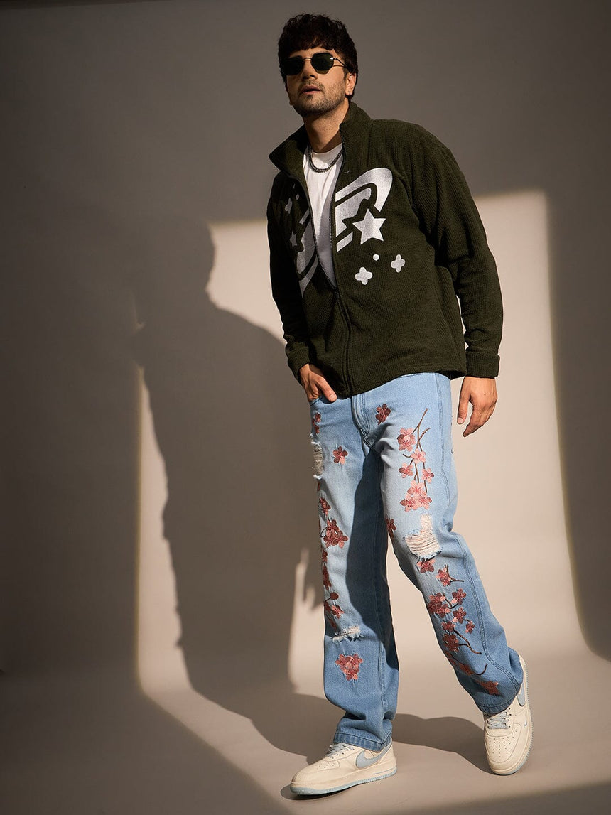 Dark Green Box Fleece Harrington Jacket Jackets Fugazee