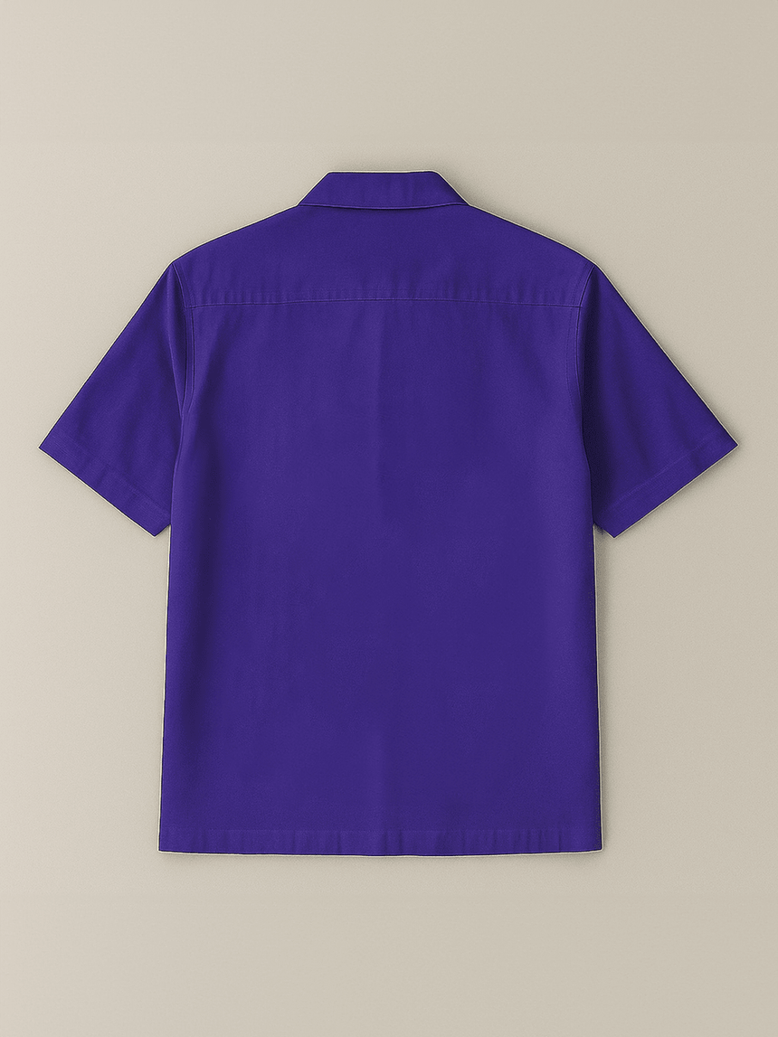 Purple Cupid Graphic Zipped Shirt Shirts Fugazee