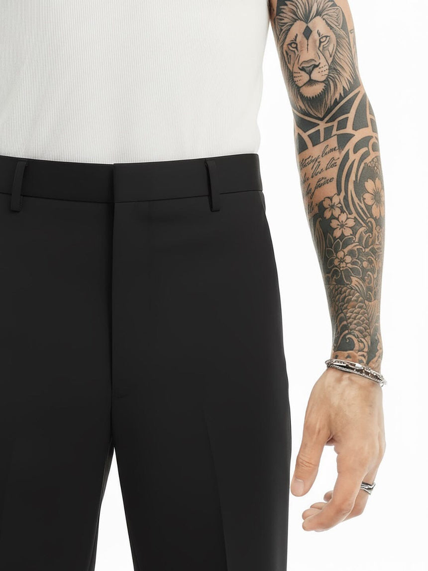 Black Highwaisted Bell Bottom Trousers Trousers Fugazee