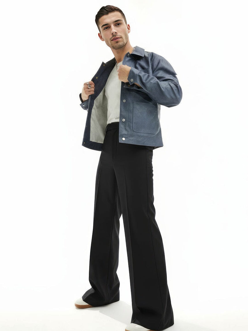 Black Highwaisted Bell Bottom Trousers Trousers Fugazee