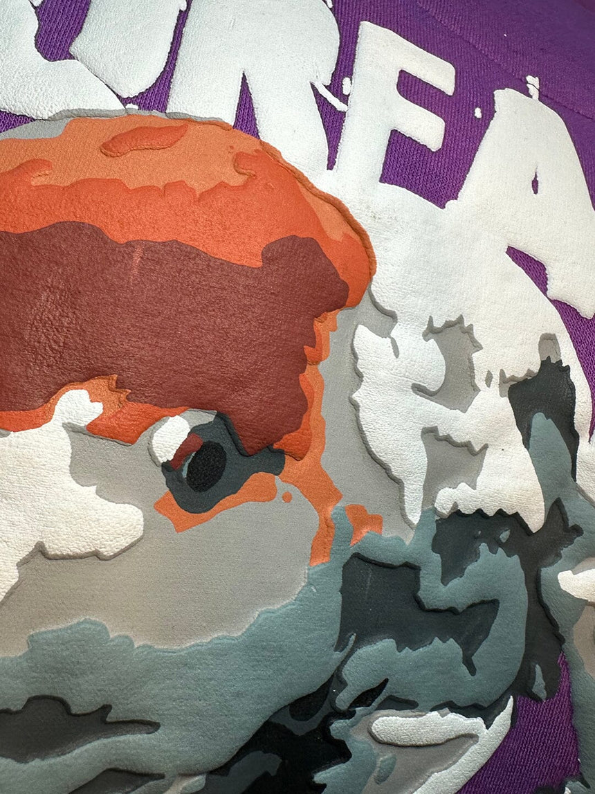 Purple Gold Fish Oversized Sweatshirt Sweatshirts Fugazee