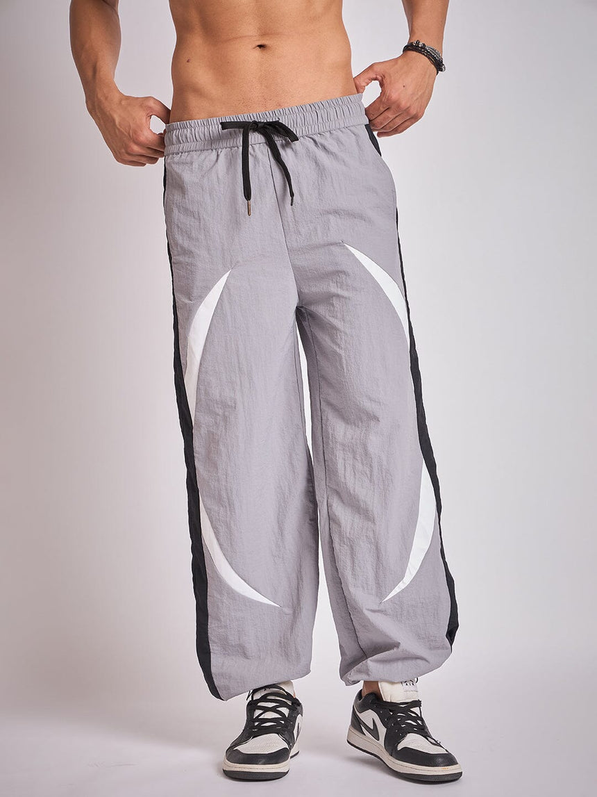 Grey Crescent Patch Trackpants Trackpants Fugazee
