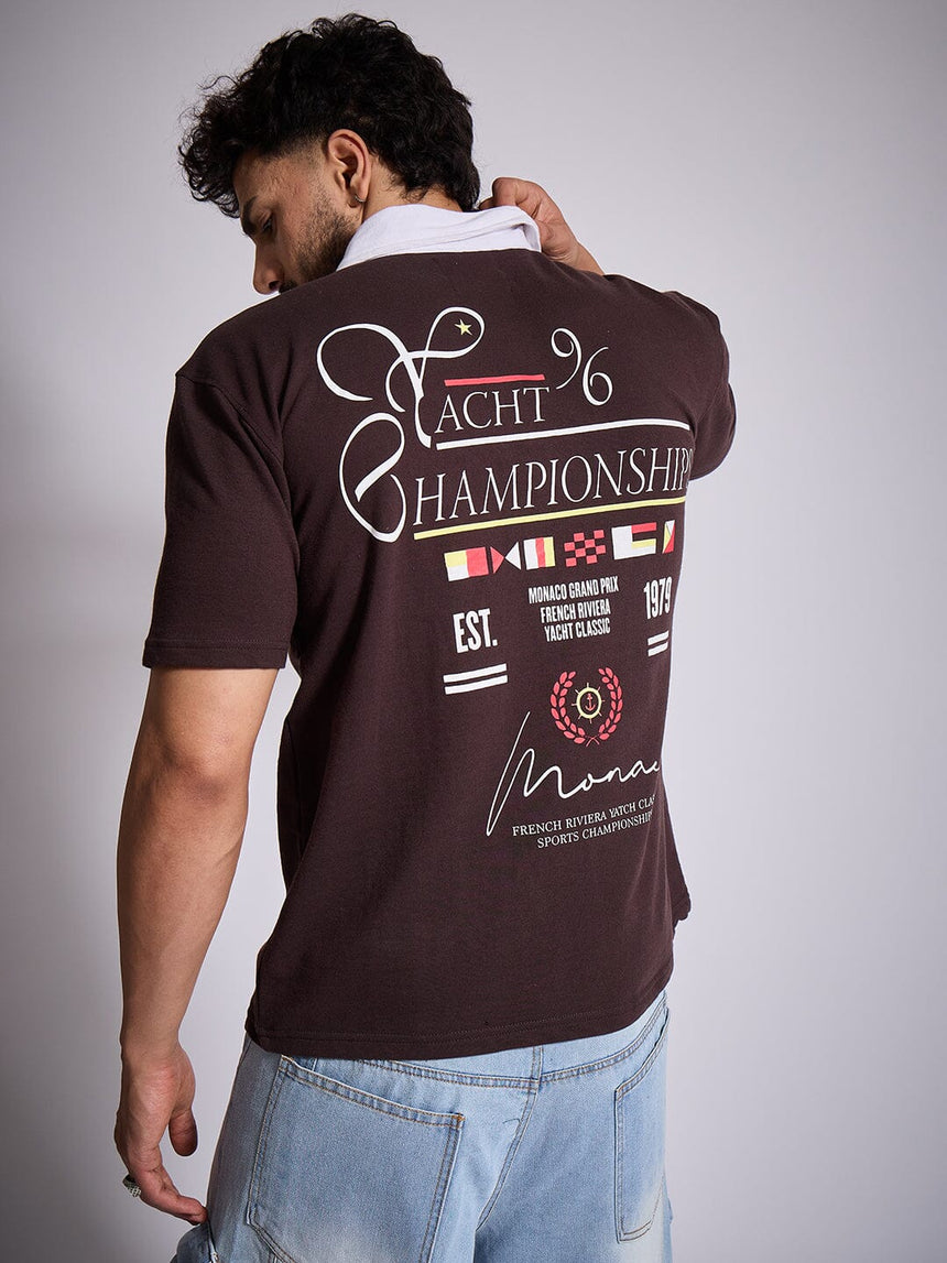 Brown Yatch Club Polo Tshirt T-Shirts Fugazee