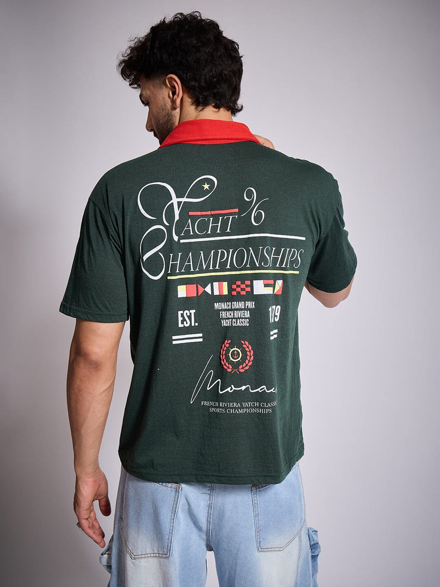 Olive Yatch Club Polo Tshirt T-Shirts Fugazee