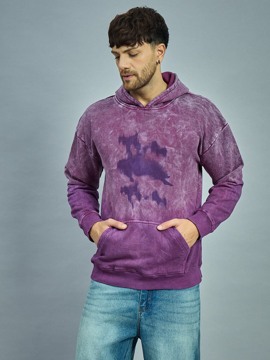 Purple Acid Ombre Graphic Hoodie Sweatshirts Fugazee