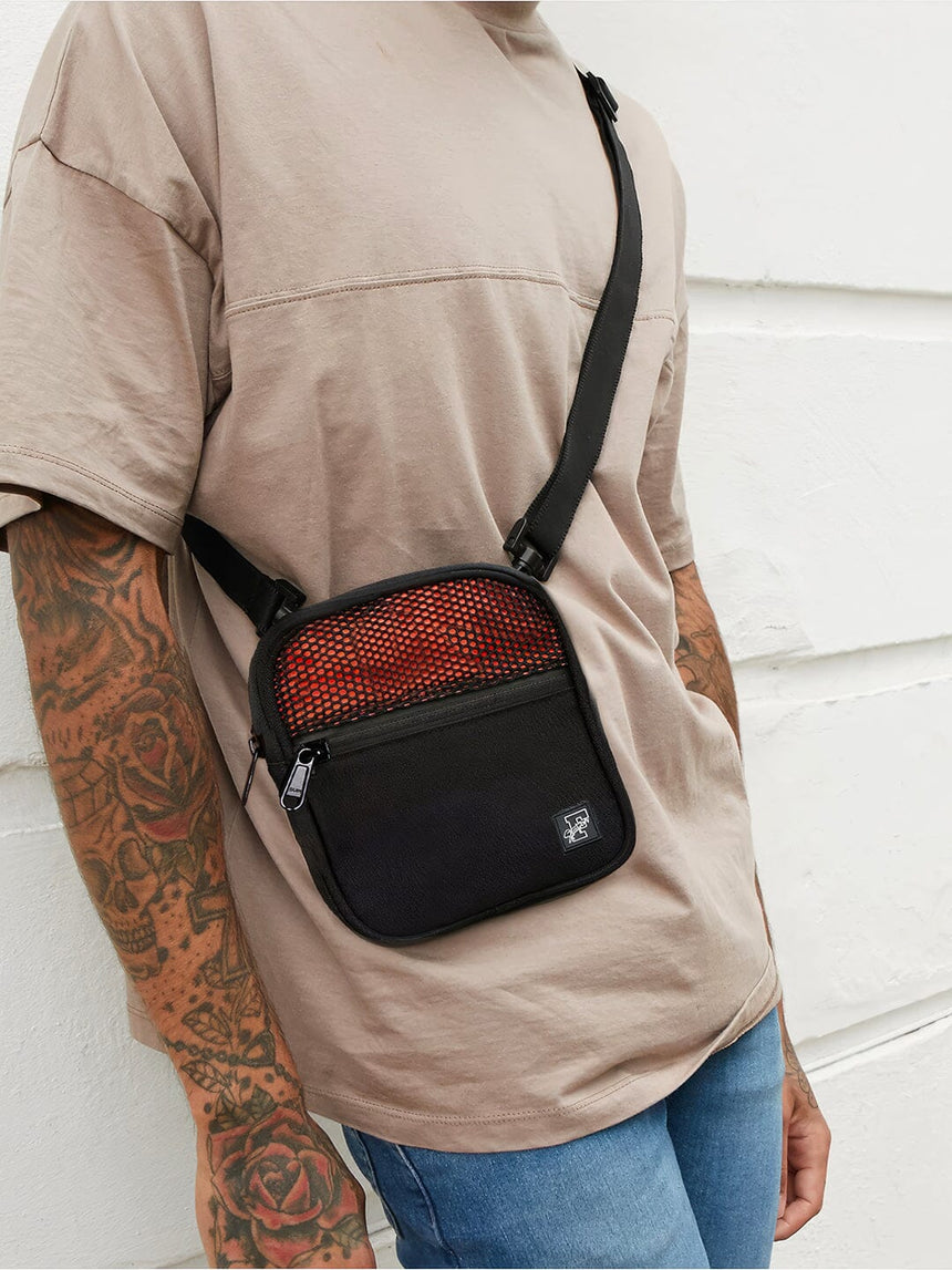 Black & Orange Sling Bag Bag Fugazee
