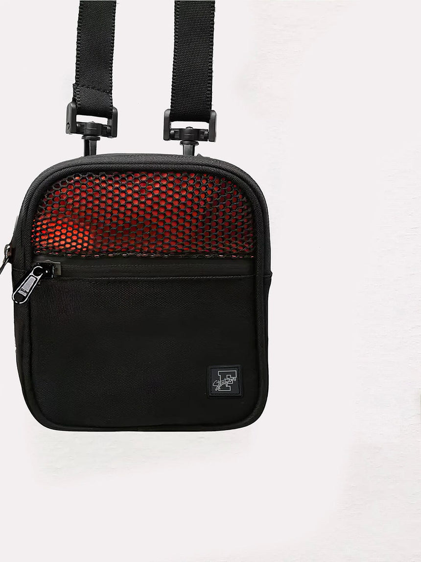 Black & Orange Sling Bag Bag Fugazee