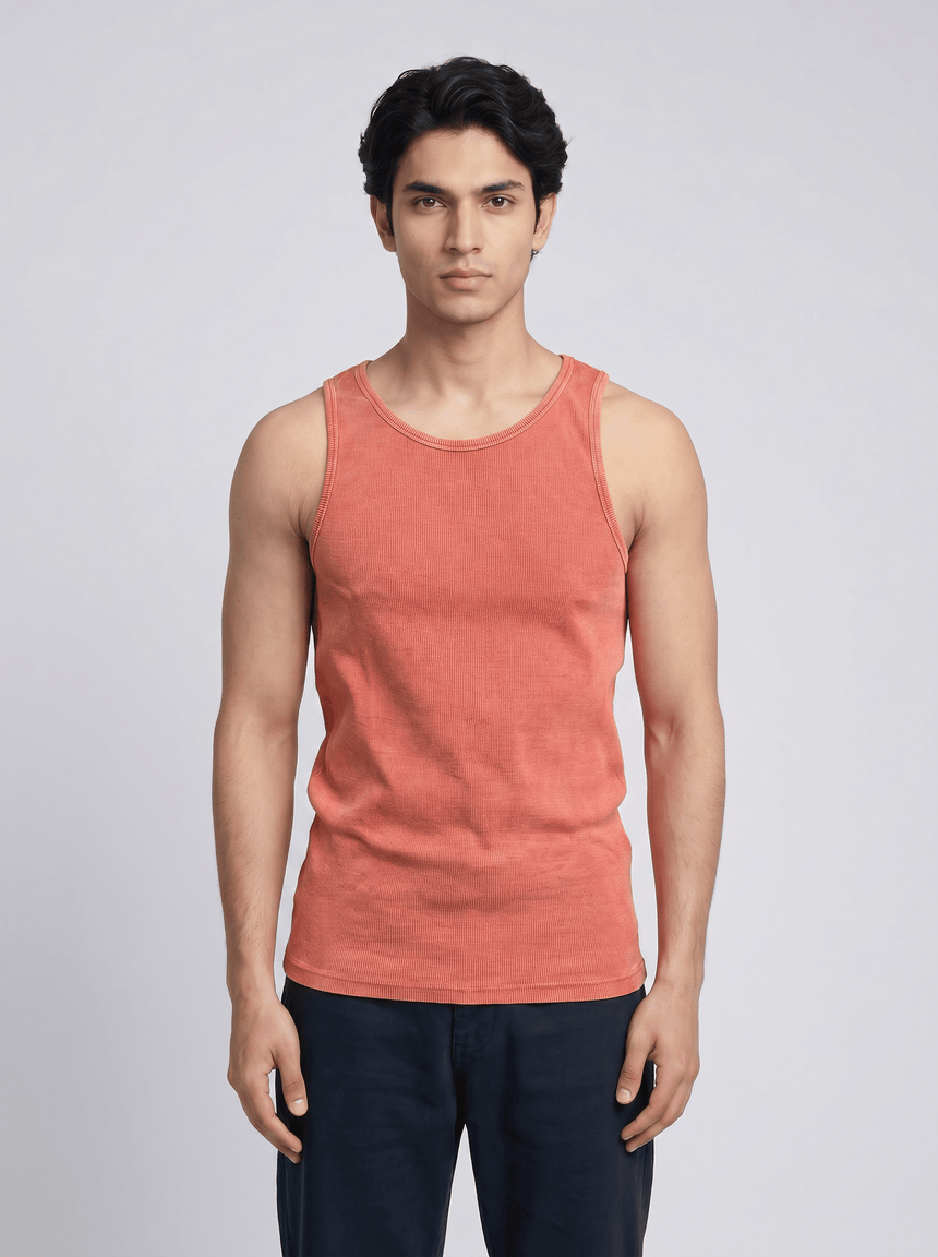 Amber Acid Ribbed Vest T-Shirts Fugazee