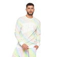 Rainbow Dyed Oversized Printed Sweatshirt Sweatshirts Fugazee