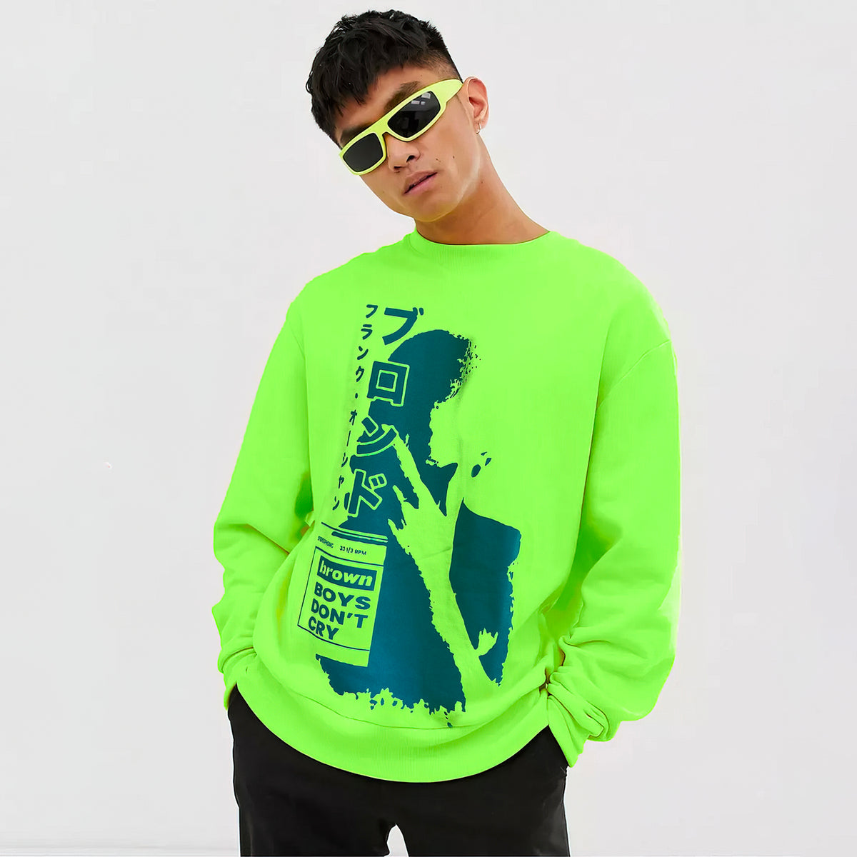 Neon oversized sweatshirt clearance