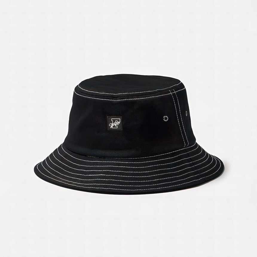 Black Contrast Stitch Bucket Hat Hats FUGAZEE