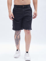 Black Carpenter Denim Shorts Shorts Fugazee 