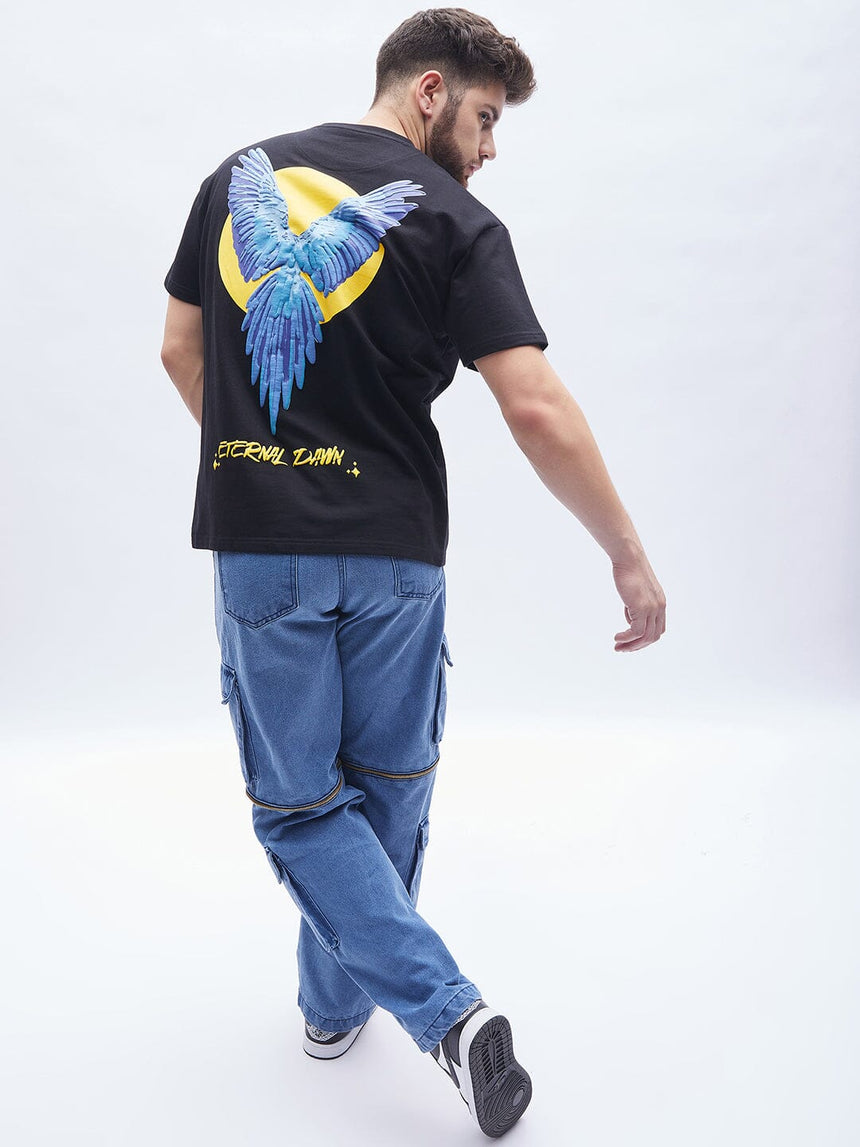 Black Macaw Oversized Tshirt T-shirts Fugazee 