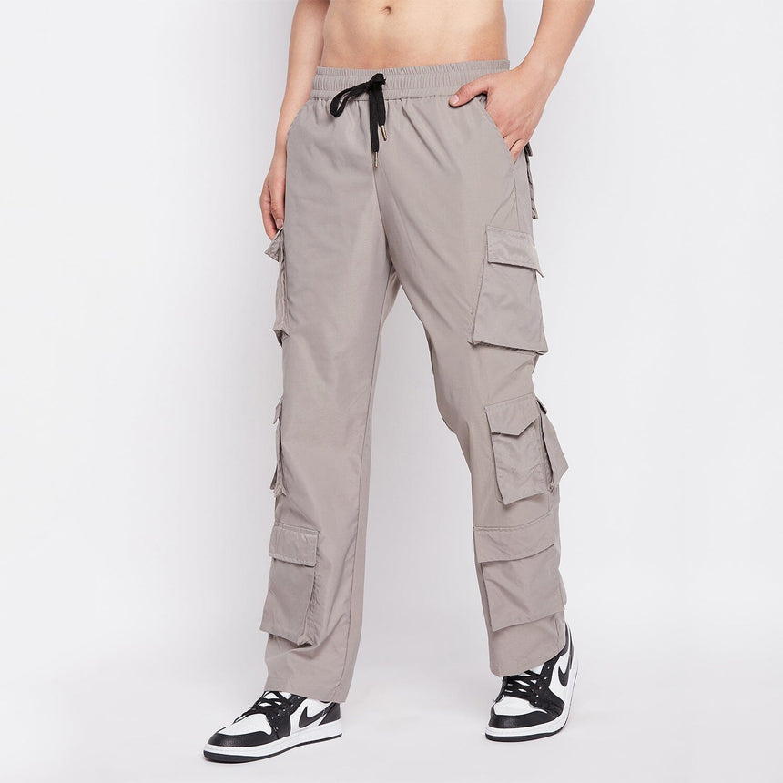 Grey Tactical Cargo Trackpants Trackpants Fugazee