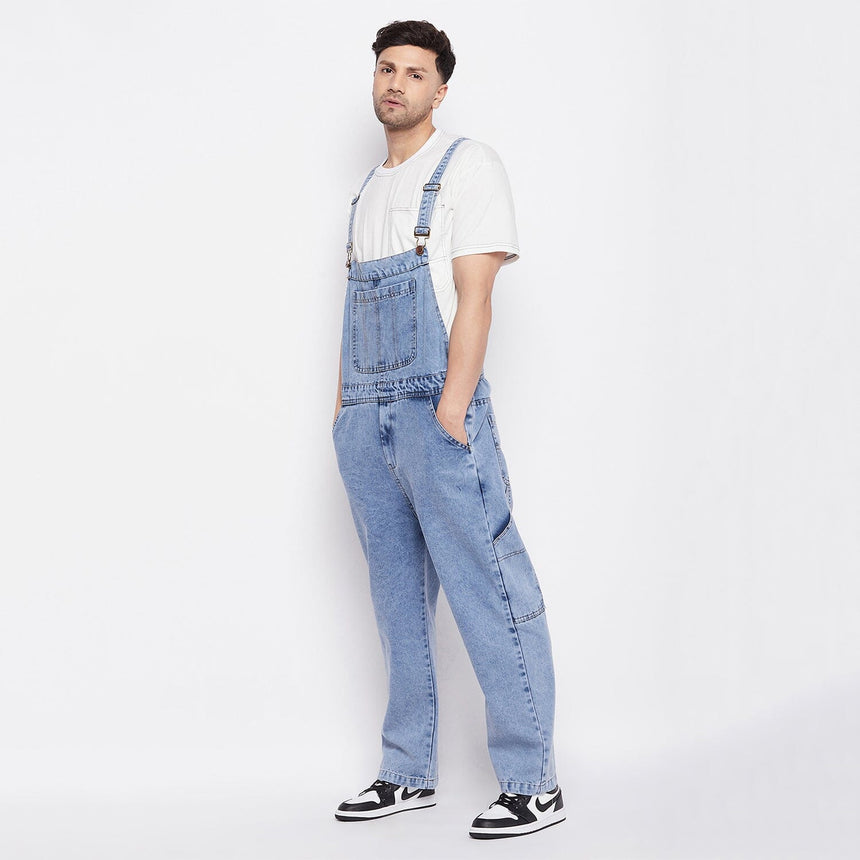 Blue Baggy Carpenter Dungaree Dungarees Fugazee