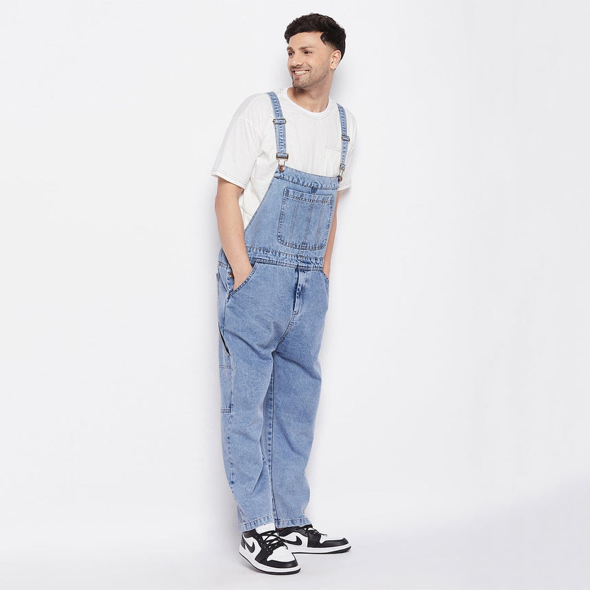 Blue Baggy Carpenter Dungaree Dungarees Fugazee