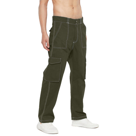 Olive Carpenter Cargo Pants Trousers Fugazee 
