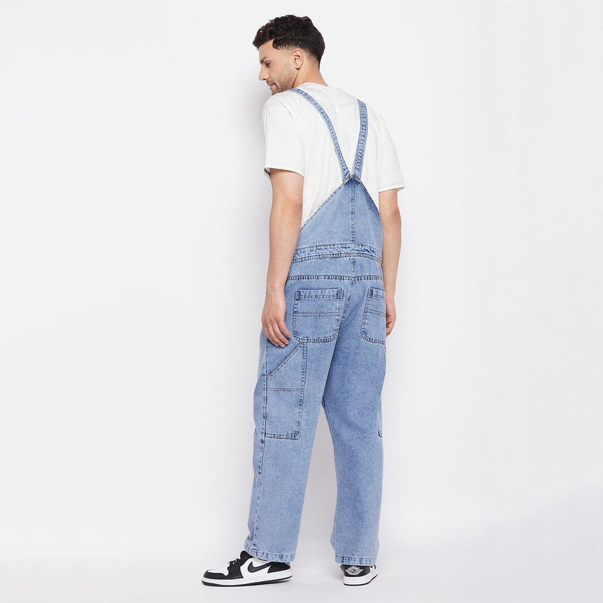 Blue Baggy Carpenter Dungaree Dungarees Fugazee