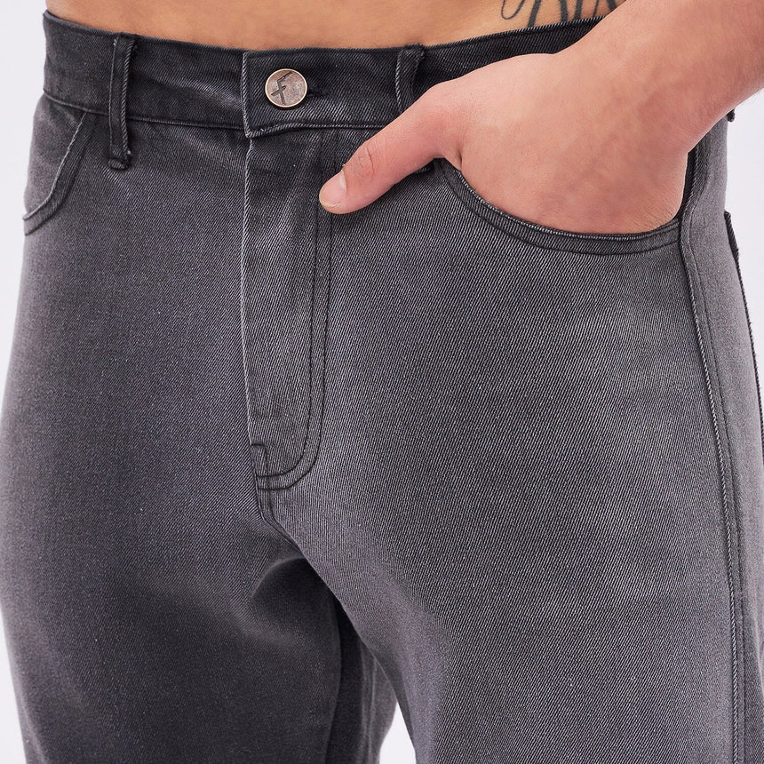 Grey Ombre Flared Denim Jeans Fugazee 