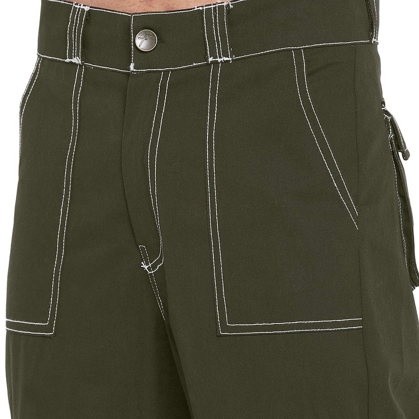 Olive Carpenter Cargo Pants Trousers Fugazee 
