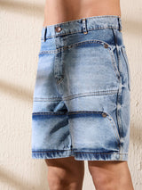 Ice Layered Denim Shorts Shorts Fugazee 