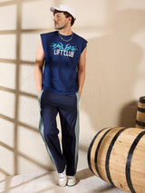 Navy Sleeveless Gym Tshirt T-shirts Fugazee 