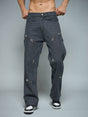 Black Riveted Carpenter Patch Denim Jeans Fugazee 
