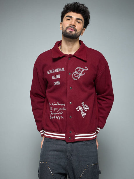 Maroon Generational Talent Varsity Jacket Jackets Fugazee 