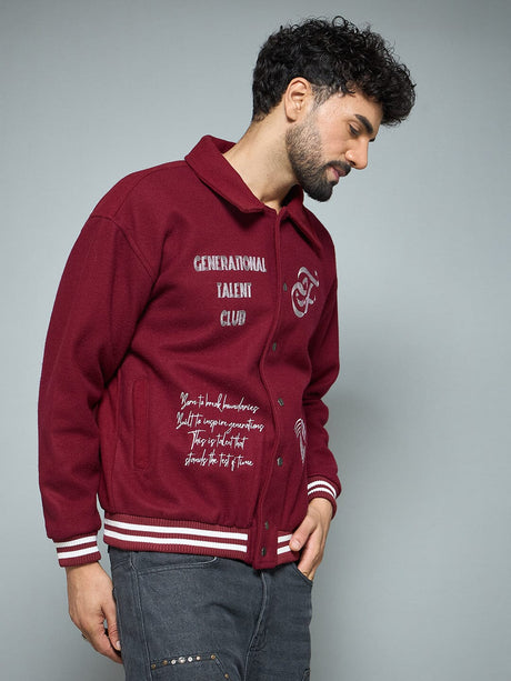 Maroon Generational Talent Varsity Jacket Jackets Fugazee 