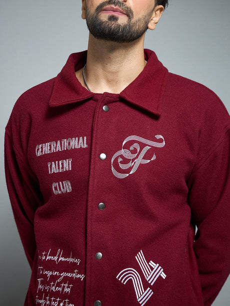 Maroon Generational Talent Varsity Jacket Jackets Fugazee 