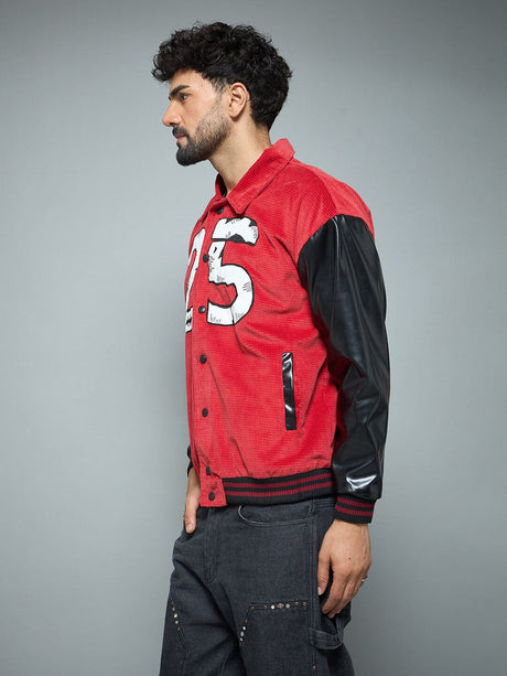 Red Corduroy 25 Applique Jacket Jackets Fugazee 