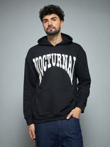 Black Nocturnal Oversized Hoodie Sweatshirts Fugazee 