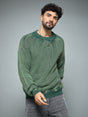 Green Overdyed Knitted Sweater Sweaters Fugazee 