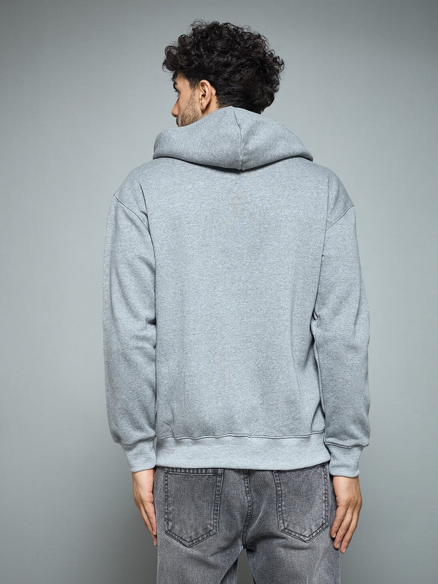 Anthra Melange Racing Graphic Hoodie Sweatshirts Fugazee 