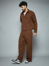 Brown Minimalist Korean Clothing Set