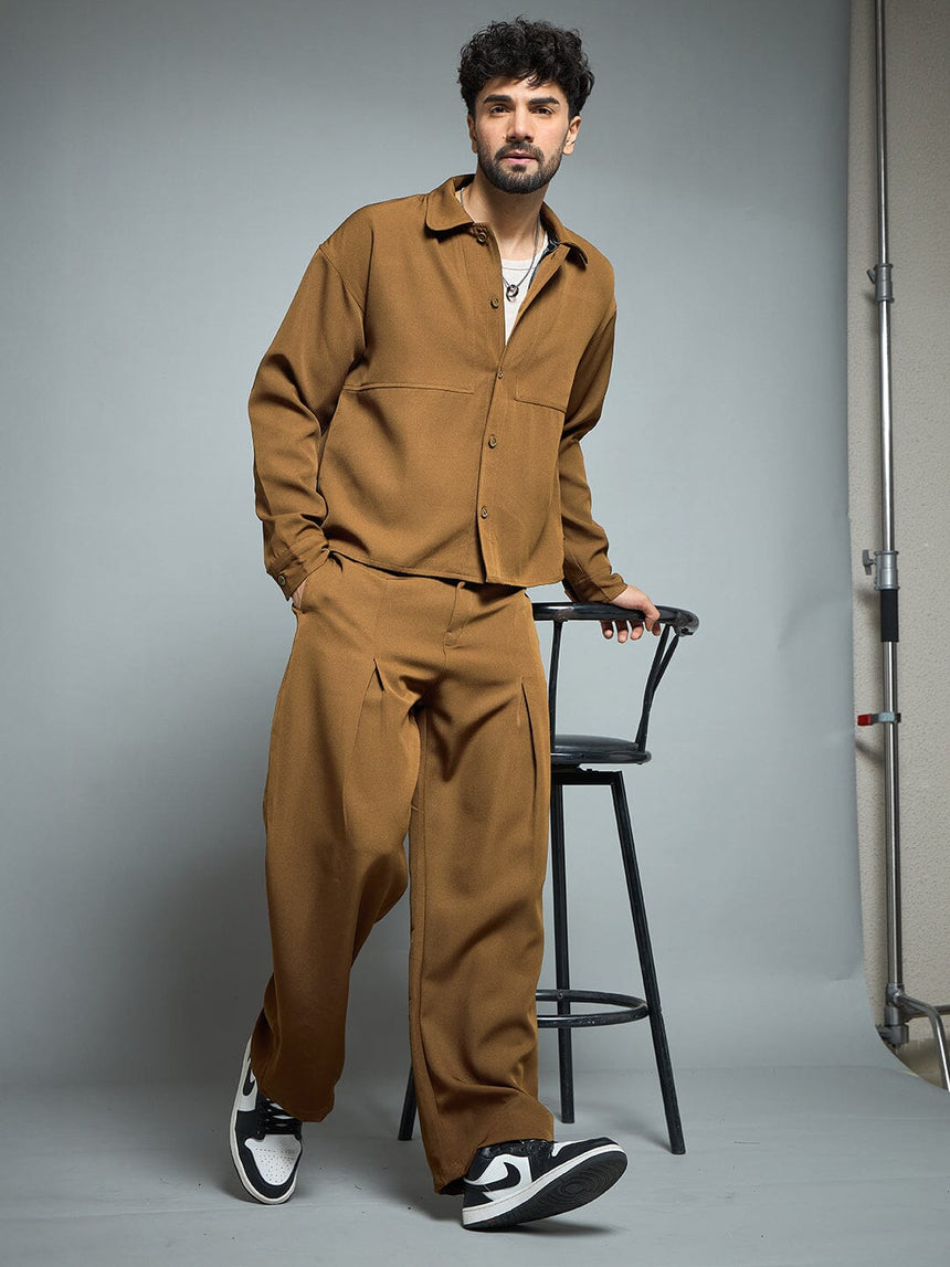 Tan Minimalist Korean Clothing Set Clothing Set Fugazee 