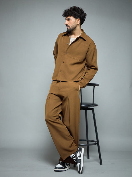 Tan Minimalist Korean Clothing Set Clothing Set Fugazee 