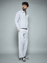 Silver Grey Minimalist Korean Clothing Set Clothing Set Fugazee 
