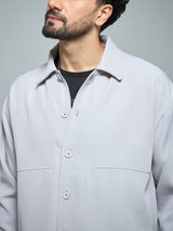 Silver Grey Minimalist Korean Clothing Set Clothing Set Fugazee 