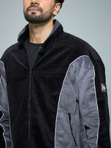 Black & Grey Corduroy Moto Jacket Jackets Fugazee 