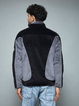 Black & Grey Corduroy Moto Jacket Jackets Fugazee 
