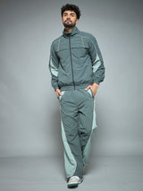 Bottle Green Parachute Cut & Sew Tracksuit Tracksuits Fugazee 