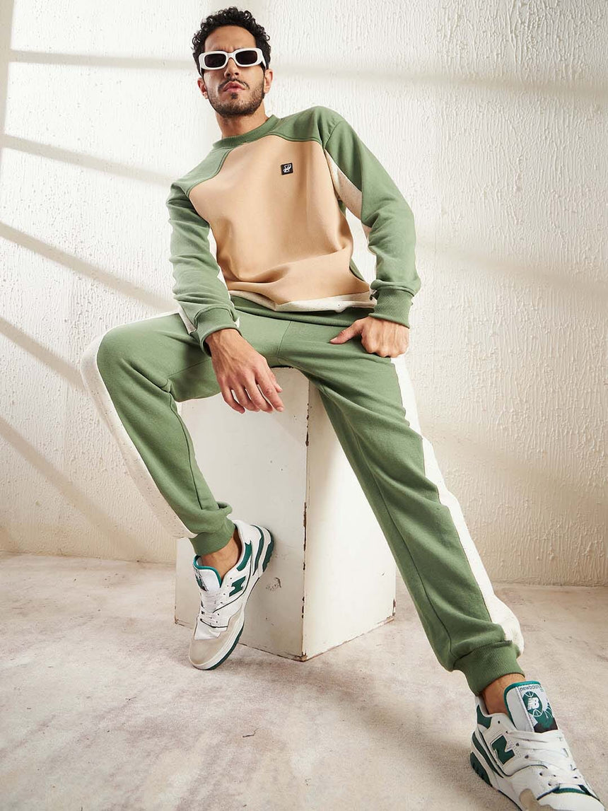Mineral Green Cut And Sew Tracksuit