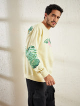 Cream Nurture Graphic Oversized Sweatshirt