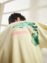 Cream Nurture Graphic Oversized Sweatshirt