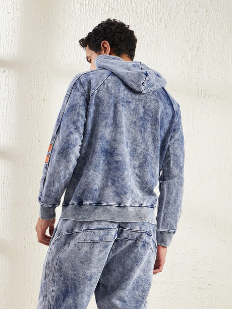 Indigo Oversized hooded Sweatshirt Sweatshirts Fugazee 