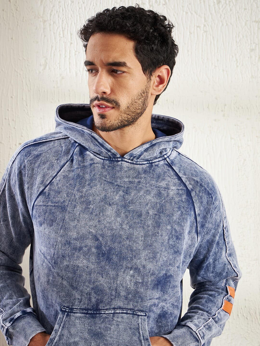 Indigo Oversized hooded Sweatshirt | Buy Mens Sweatshirt | Fugazee