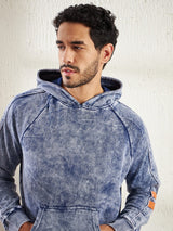 Indigo Oversized hooded Sweatshirt Sweatshirts Fugazee 