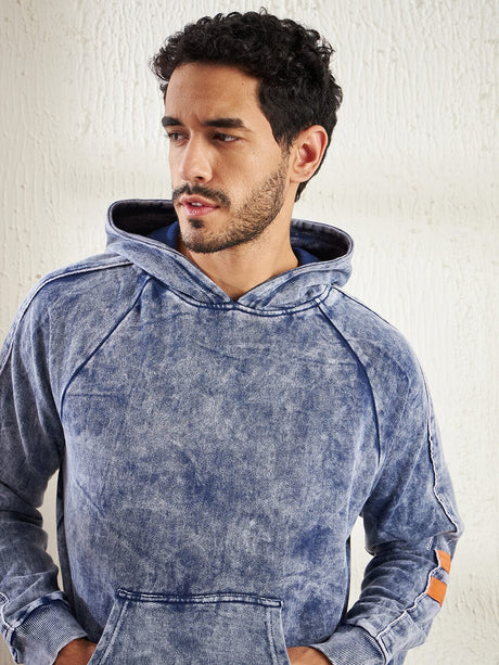 Indigo Oversized hooded Sweatshirt Sweatshirts Fugazee 