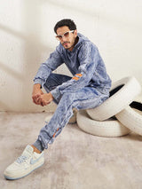 Indigo Oversized Piping Detailed Sweatshirt and Joggers Combo Tracksuit Tracksuits Fugazee 